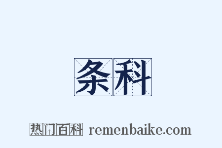 条科是什么意思的图片